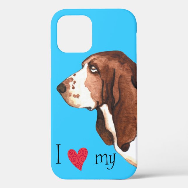 Ich Liebe mein Basset Hound Case-Mate iPhone Hülle (Rückseite)