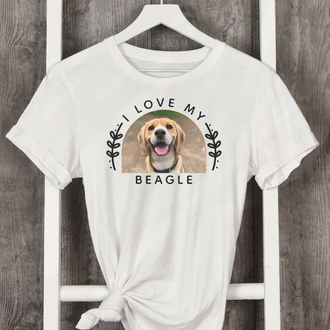 Ich Liebe mein Beagle Hund Foto T-Shirt (Von Creator hochgeladen)