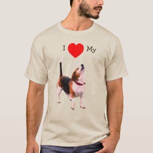 Ich liebe mein Beagle-Hund von Herzen T-Shirt