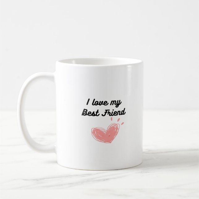 Ich Liebe mein bester Freund Classic Kaffeetasse (Links)