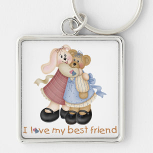 Ich Liebe mein bester Freund Silver Schlüsselanhän Schlüsselanhänger