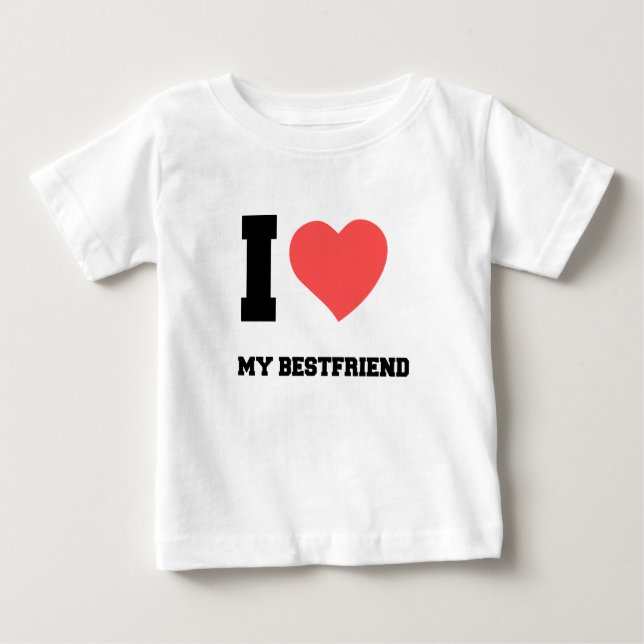 ICH LIEBE MEIN BESTFRIEND BABY T-SHIRT (Vorderseite)