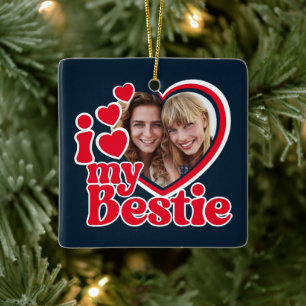 Ich Liebe mein Bestie Foto Custom Keramikornament