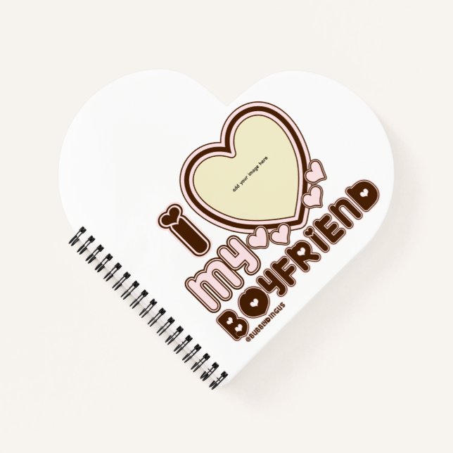 Ich Liebe mein bf & gf pink Notizbuch (Vorderseite)
