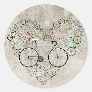 Ich Liebe mein Bike Runder Aufkleber