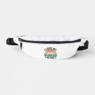 Ich liebe mein Blake-Hund Retro-Gravurdesign_1 Bauchtasche