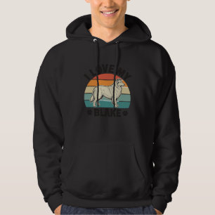 Ich liebe mein Blake-Hund Retro-Gravurdesign_1 Hoodie