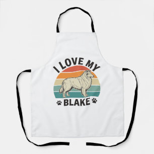 Ich liebe mein Blake-Hund Retro-Gravurdesign_1 Schürze