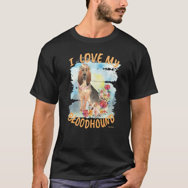 Ich Liebe mein Bluthund T-Shirt (Vorderseite)