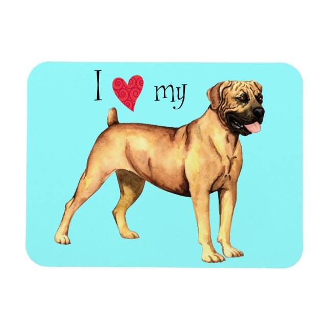 Ich Liebe mein Boerboel Magnet (Horizontal)