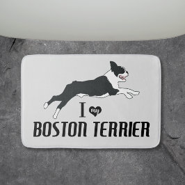 Ich Liebe mein Boston Terrier Dog Badematte