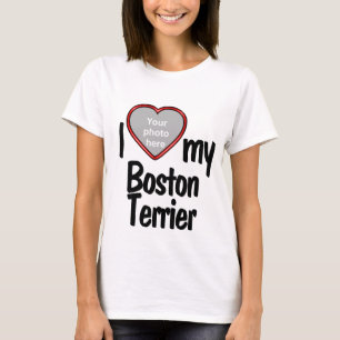 Ich Liebe mein Boston Terrier Red Heart Dog Lover  T-Shirt