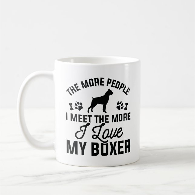 Ich Liebe mein Boxer Kaffeetasse (Links)