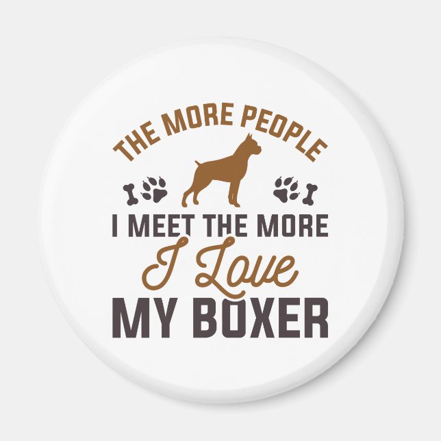 Ich Liebe mein Boxer Magnet (Vorne)