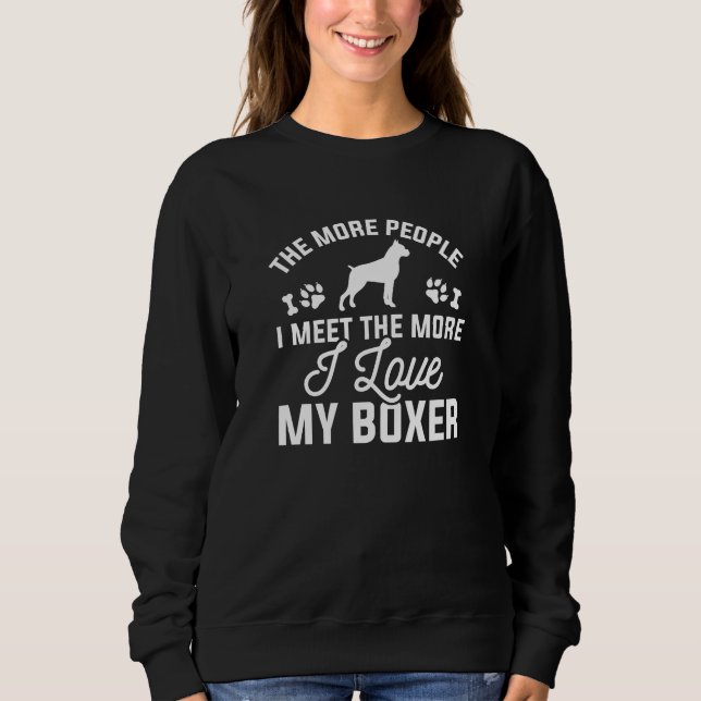 Ich Liebe mein Boxer Sweatshirt (Vorderseite)
