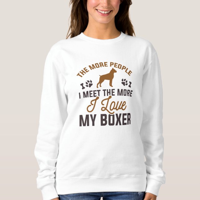 Ich Liebe mein Boxer Sweatshirt (Vorderseite)