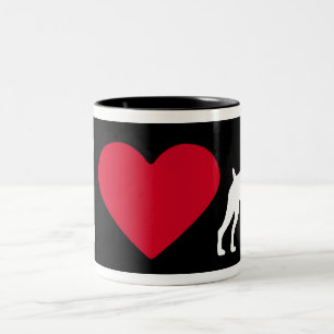 "Ich Liebe mein Boxer " Zweifarbige Tasse