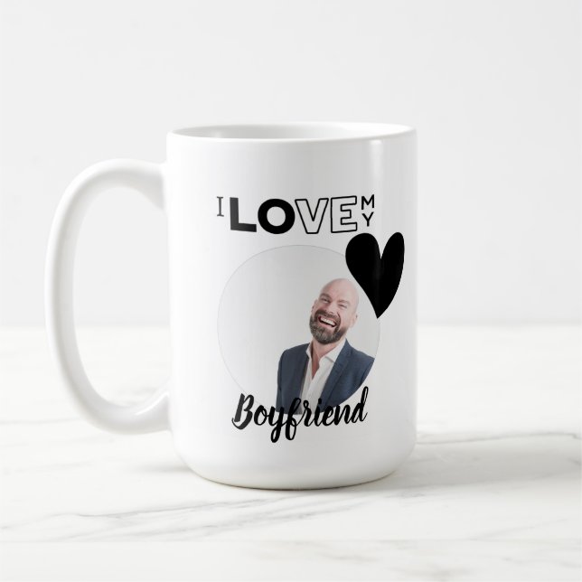 Ich Liebe mein BOYFRIEND Ehemann VATER Großvater B Kaffeetasse (Links)