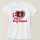 Ich Liebe Mein Boyfriend Foto Custom T-Shirt (Design vorne)