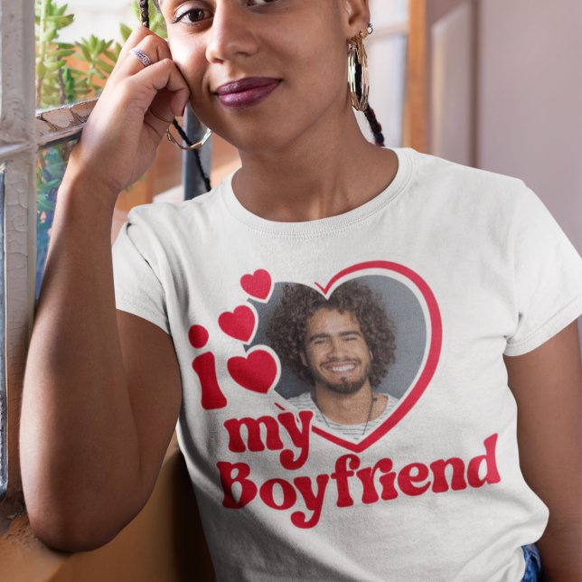 Ich Liebe Mein Boyfriend Foto Custom T-Shirt (Von Creator hochgeladen)