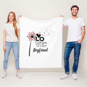 Ich Liebe mein BOYFRIEND - Moderne personalisierte Fleecedecke