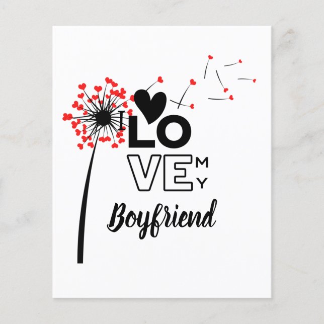 Ich Liebe mein BOYFRIEND - Moderne personalisierte Flyer (Vorne)