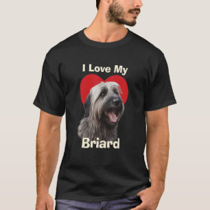 Ich Liebe mein Briard Berger de Brie Welpenhund T-Shirt