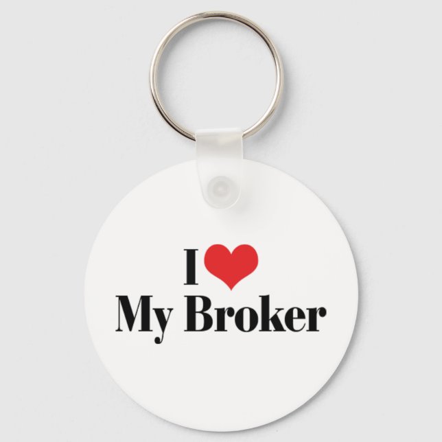 Ich Liebe mein Broker Schlüsselanhänger (Vorderseite)
