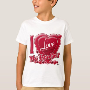Ich Liebe Mein Bruder rot - Herz T-Shirt