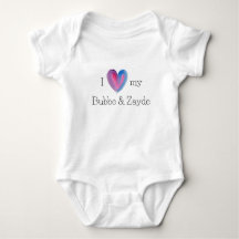 Ich Liebe Mein Bubbe und Zayde Baby Bodysuit