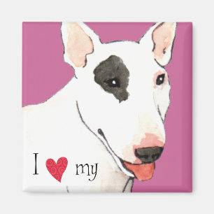 Ich Liebe mein Bull Terrier Magnet