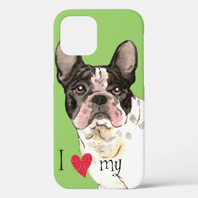 Ich Liebe mein Bulldog Case-Mate iPhone Hülle (Rückseite)