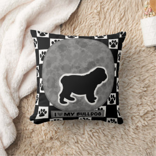 Ich Liebe mein Bulldog Kissen
