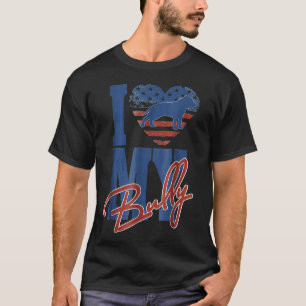 Ich Liebe mein Bully American Bully Pit Bull T-Shirt