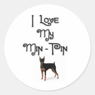 Ich Liebe mein Button Runder Aufkleber