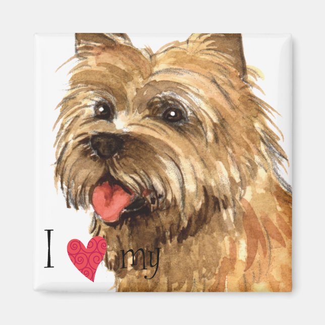 Ich Liebe mein Cairn Terrier Magnet (Vorne)