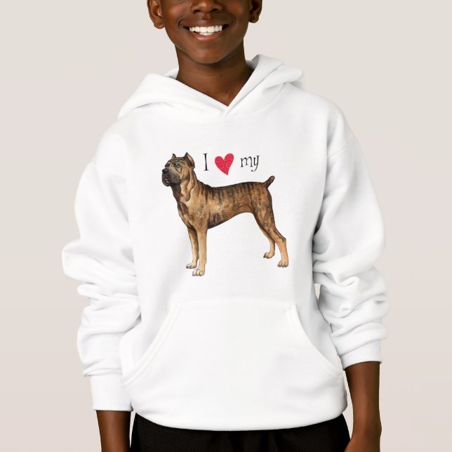 Ich Liebe mein Cane Corso Hoodie (Vorderseite)