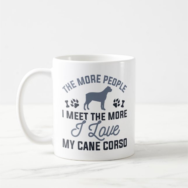 Ich Liebe mein Cane Corso Kaffeetasse (Links)