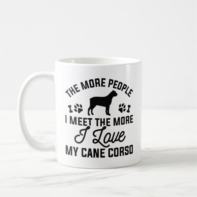 Ich Liebe mein Cane Corso Kaffeetasse (Links)