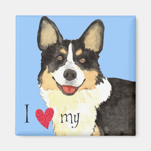 Ich Liebe mein Cardigan Welsh Corgi Magnet