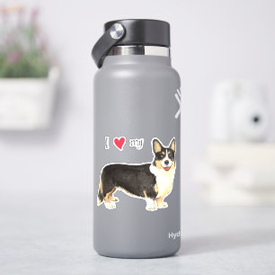 Ich Liebe mein Cardigan Welsh Corgi Vinyl Sticker