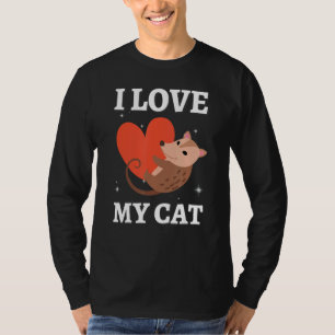 Ich Liebe mein Cat Opossum Opossum T-Shirt