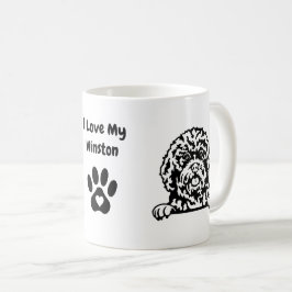 Ich Liebe mein CAVAPOO | Name & Paw Print Coffee T Kaffeetasse