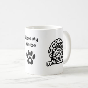 Ich Liebe mein CAVAPOO   Name & Paw Print Coffee T Kaffeetasse