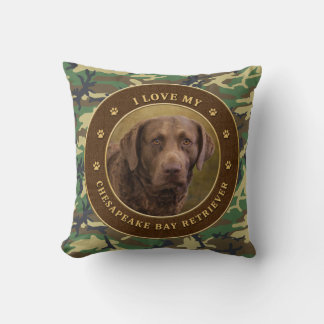 Ich Liebe mein Chesapeake Bay Retriever Cammo Kiss Kissen