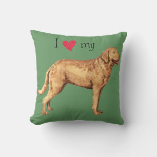 Ich Liebe mein Chesapeake Bay Retriever Kissen