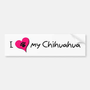 Ich Liebe mein Chihuahua Autoaufkleber