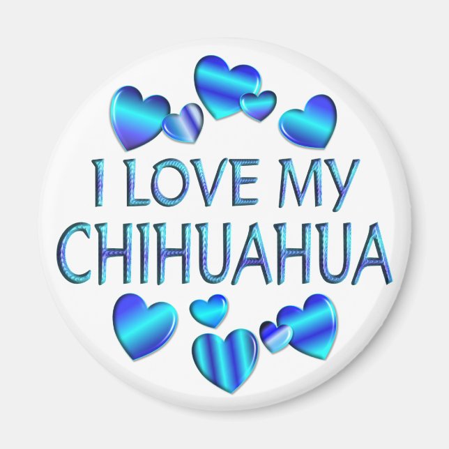 Ich Liebe mein Chihuahua Magnet (Vorne)