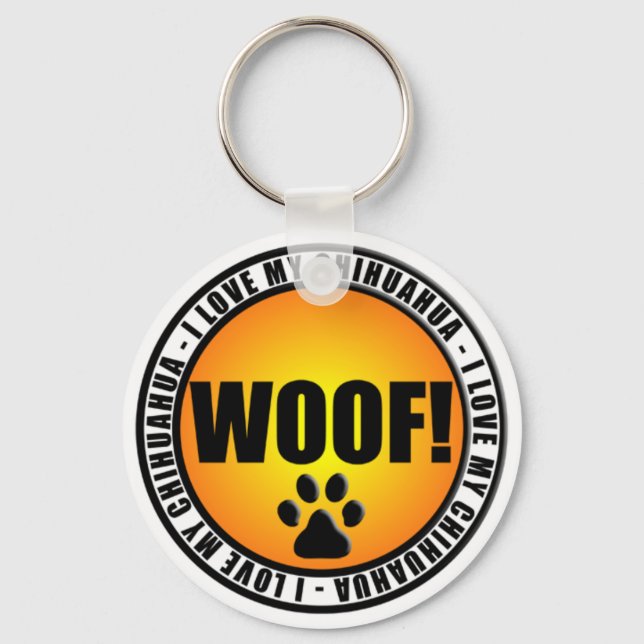 Ich Liebe mein Chihuahua! Schlüsselanhänger (Vorderseite)