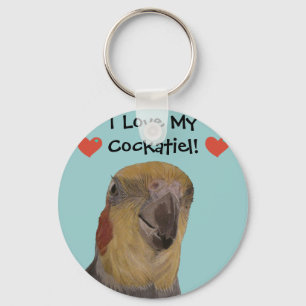 Ich Liebe mein Cockatiel! Bird Schlüsselanhänger